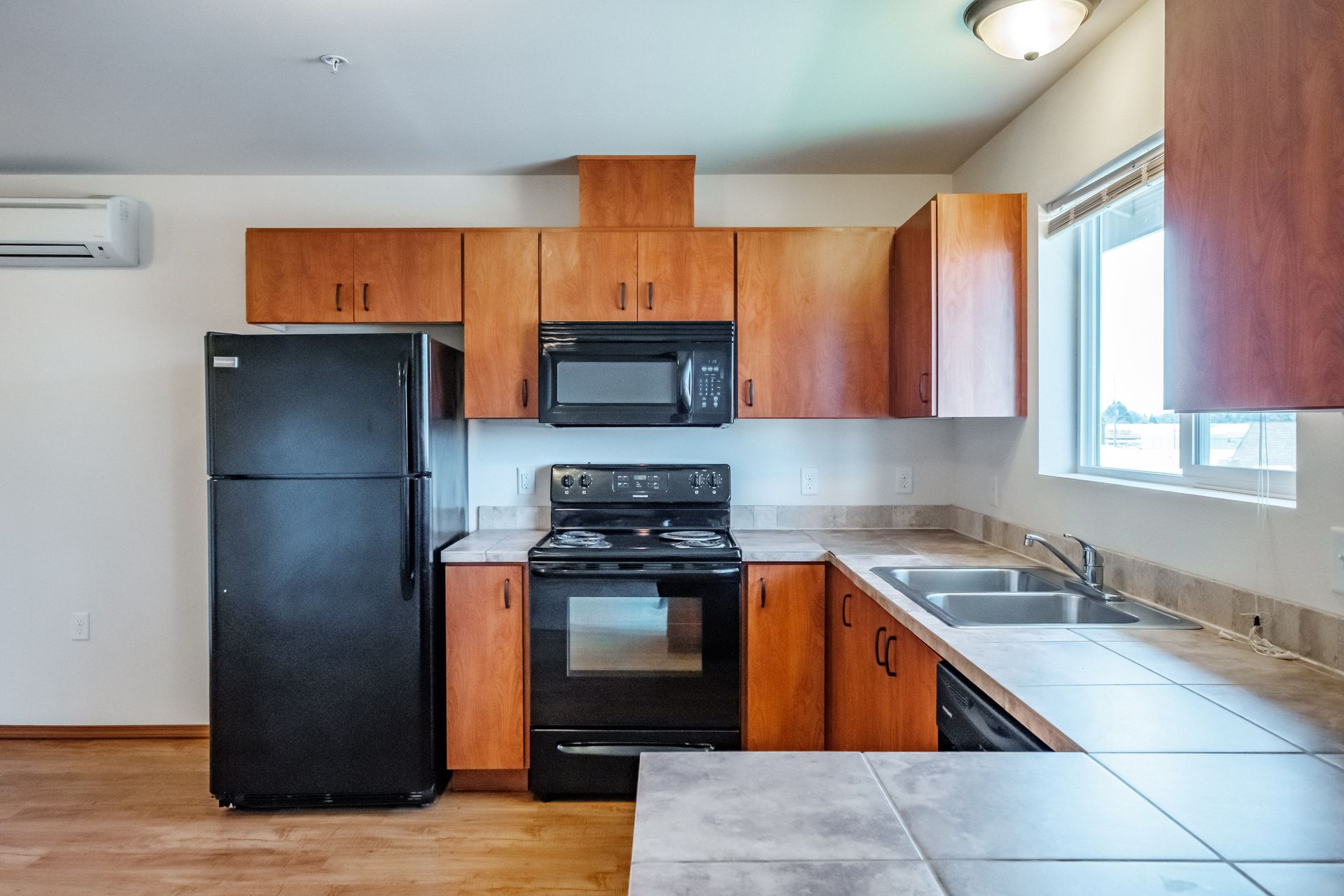 Newcastle Place Apartments in Salem, OR Near Chemeketa Community College, two-bedroom, two-bath – kitchen.