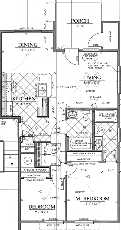 Jefferson Terrace Apartments in Jefferson Oregon – apartment layout diagram.