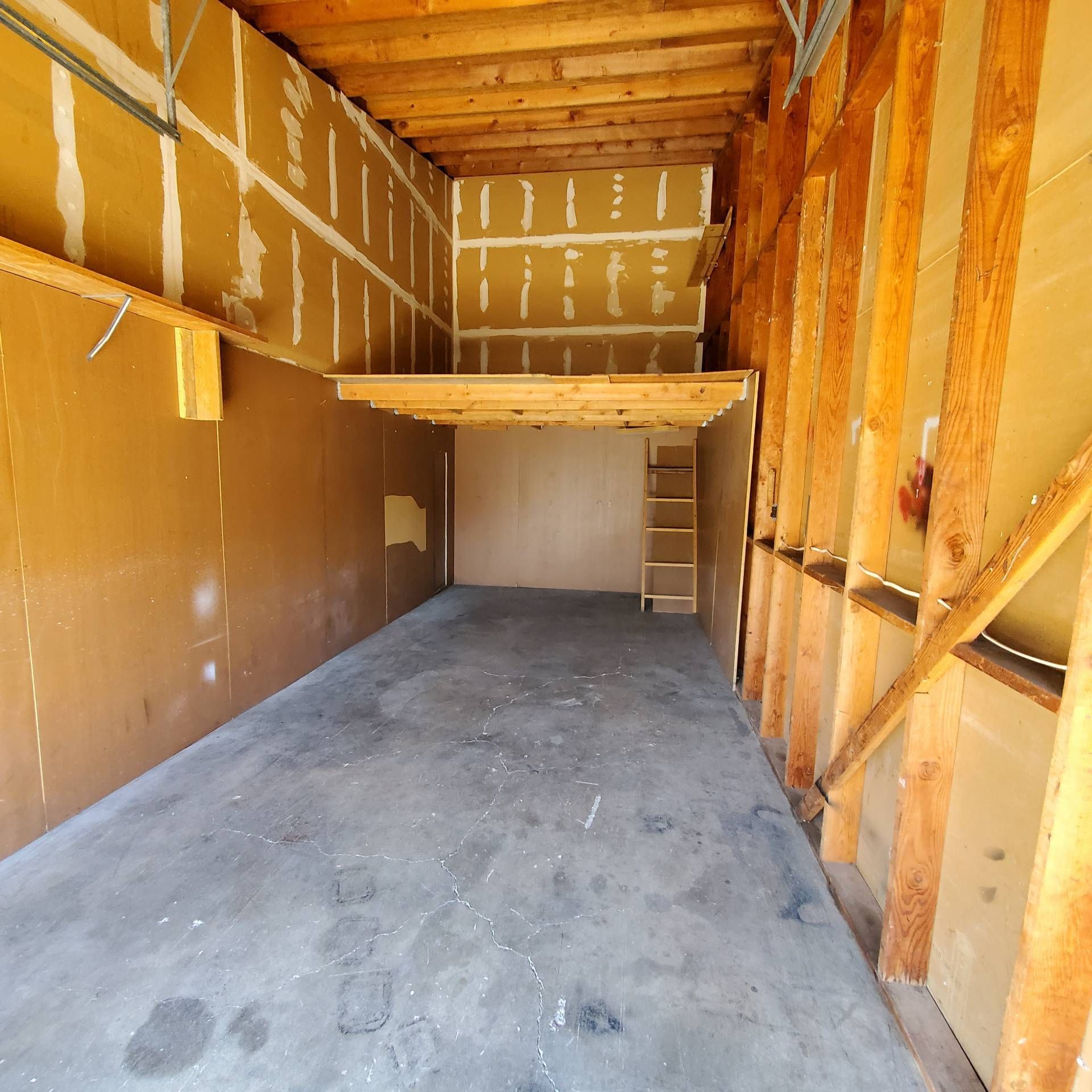 Three Lakes Storage in Albany Oregon – interior of wood storage unit.