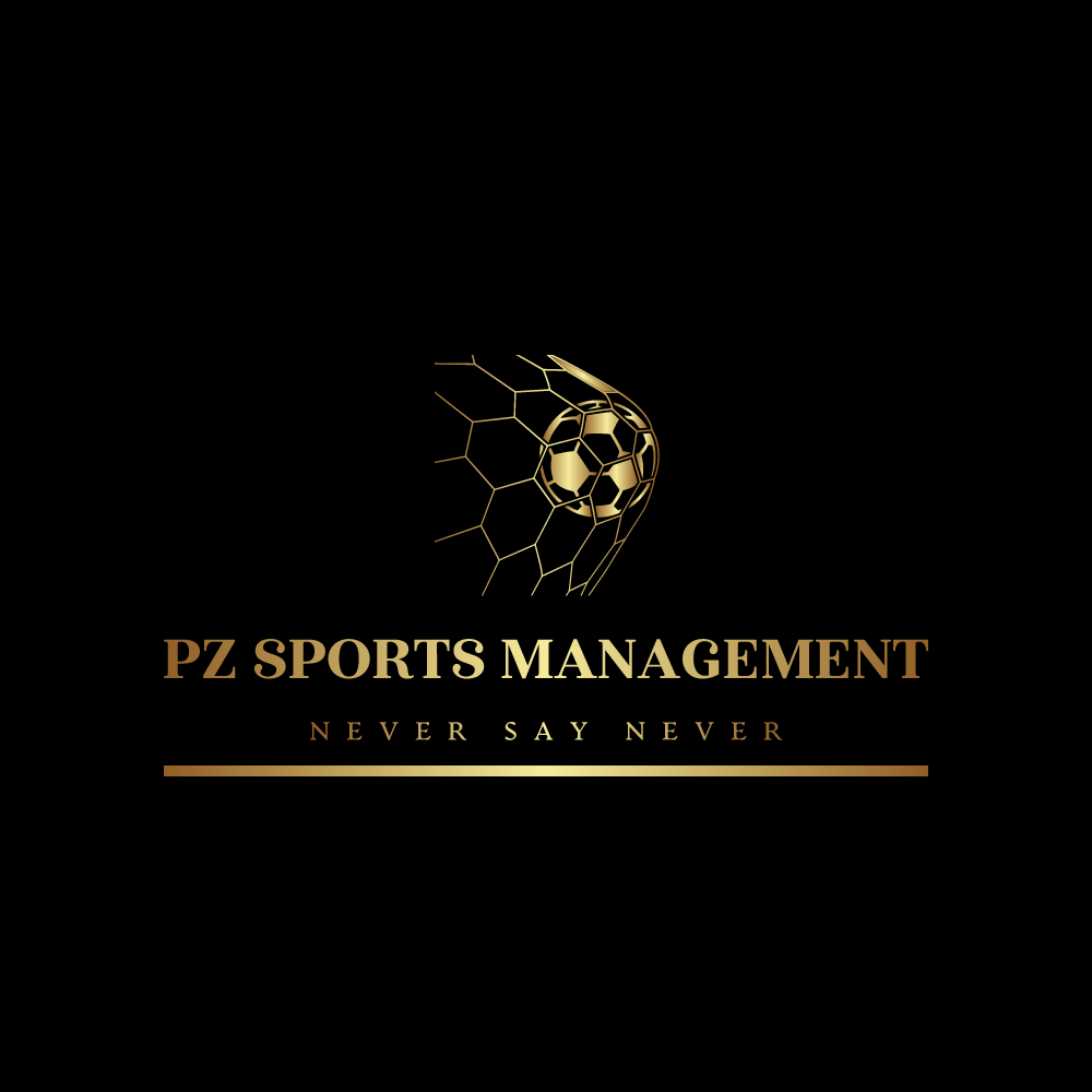 Gold logo for PZ Sports Management: 