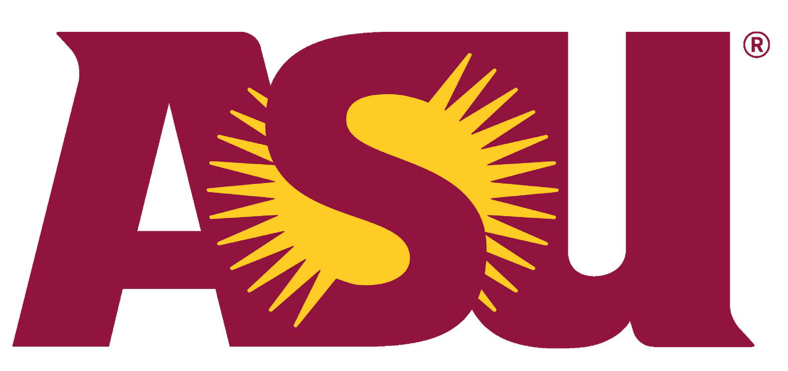 ASU logo: maroon letters 