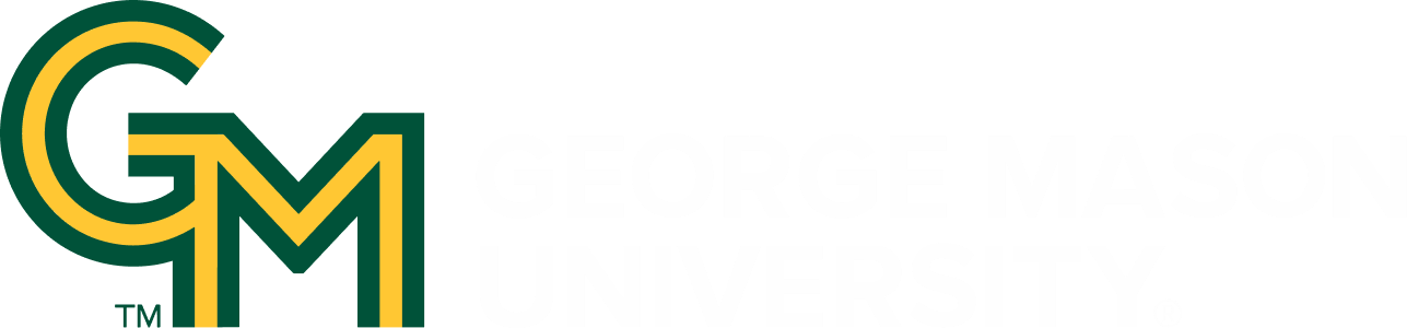 George Mason University White Logo