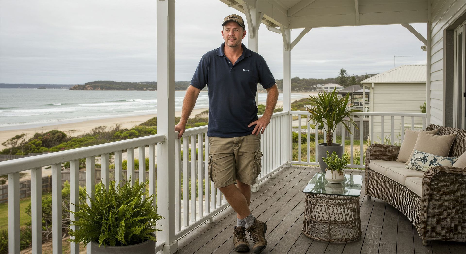 Handyman On Verandah In Blacks Beach Mackay