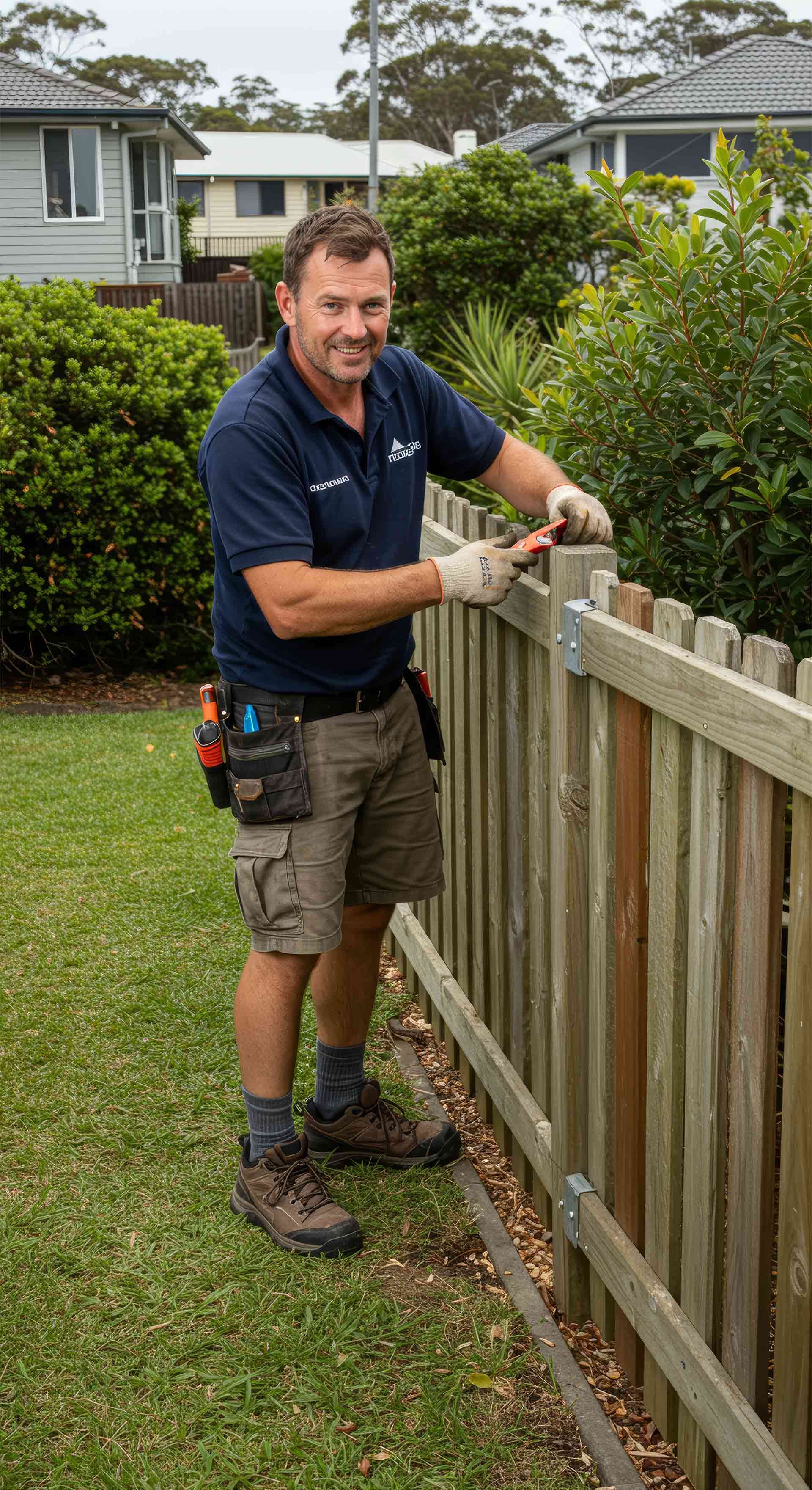 Expert Handyman Repairing Timber Fence Shoal Point