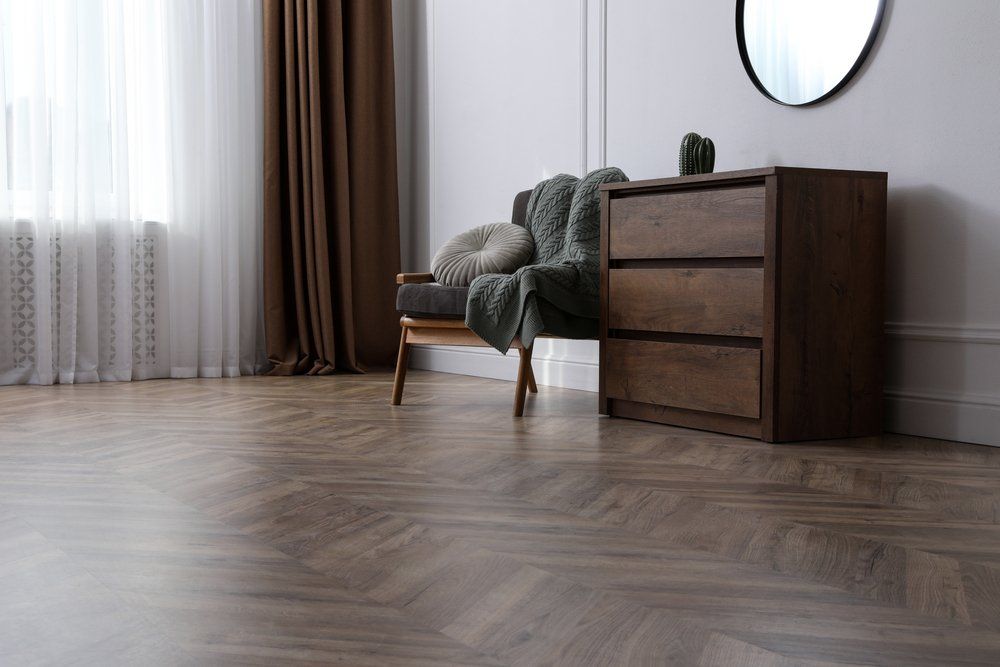 Modern Living Room With Parquet Flooring
