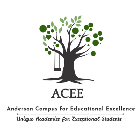 ACEE logo: a tree with green leaves, swing, and text "Anderson Campus for Educational Excellence."