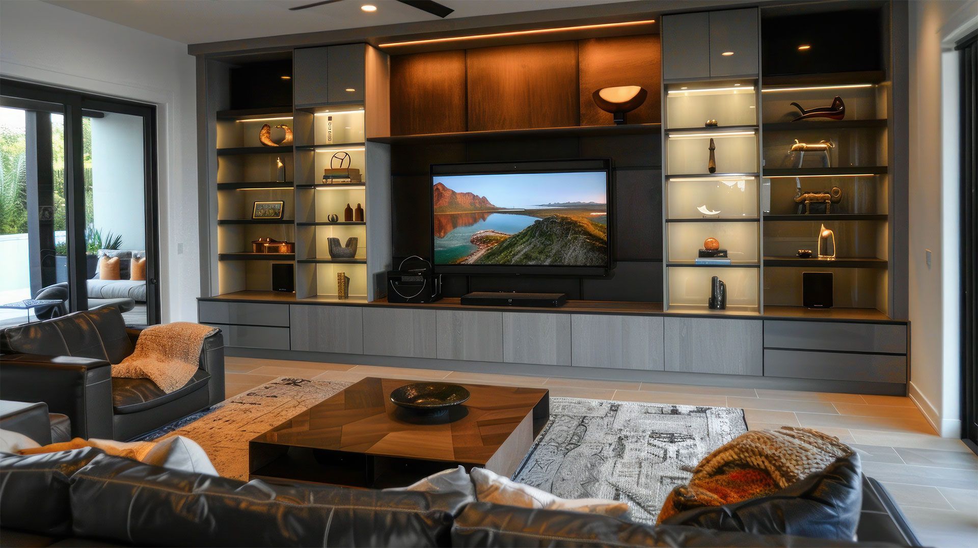 Residential interior cabinets trim and painting and staining