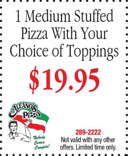 1 Medium Stuffed Pizza with Your Choice of Toppings — Knoxville, IL — Pete Alfano's Pizzeria