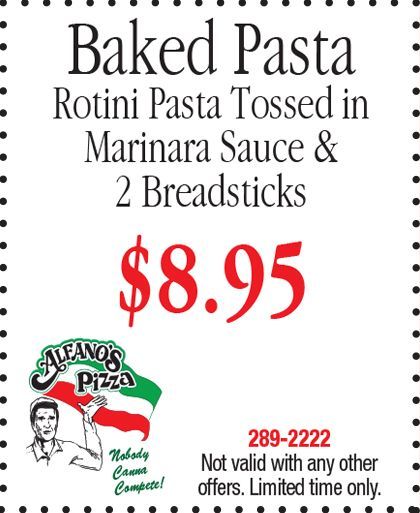 Baked Pasta — Knoxville, IL — Pete Alfano's Pizzeria