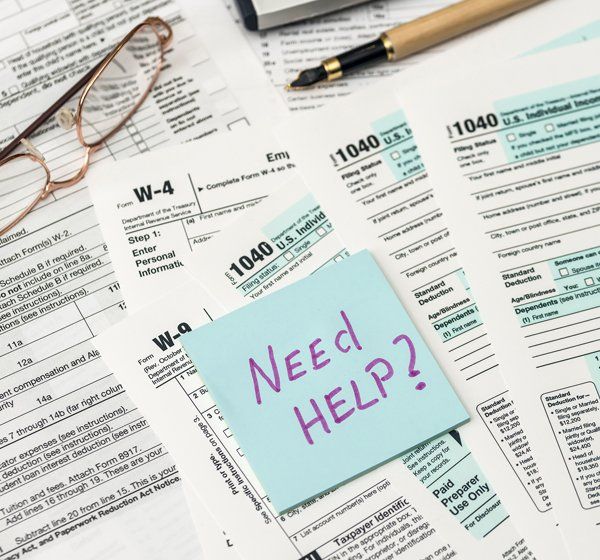 Need help sticky note placed above of tax forms — Long Beach, MS — Mallette Accountants LLC