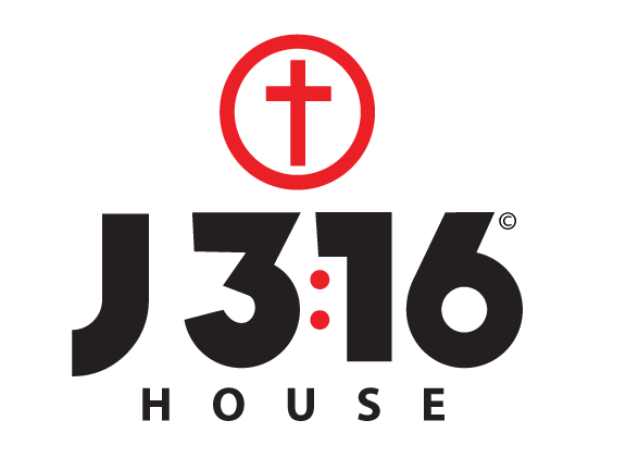 A logo for j316 house with a cross in the middle