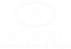 ALMON Funeral Home & Chapel logo with a large A in an oval emblem