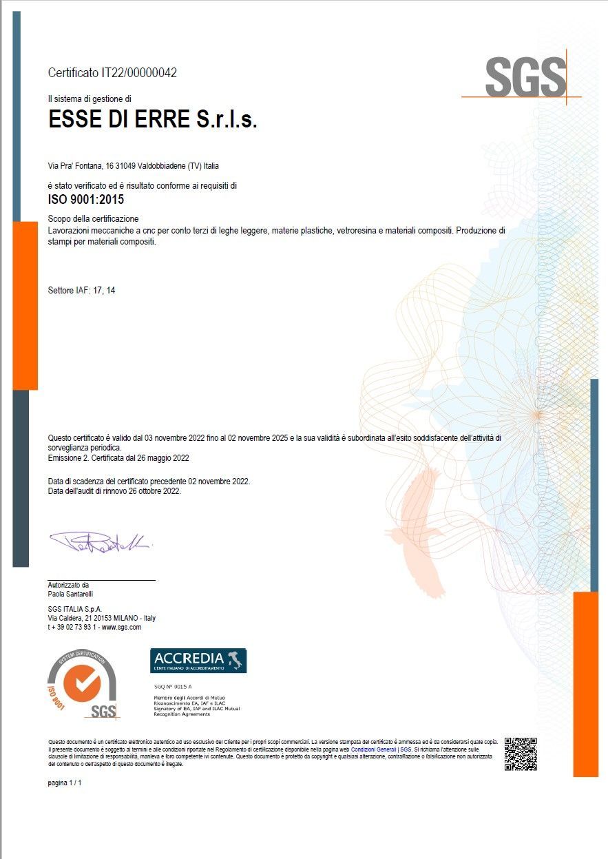 certificato ISO 9001
