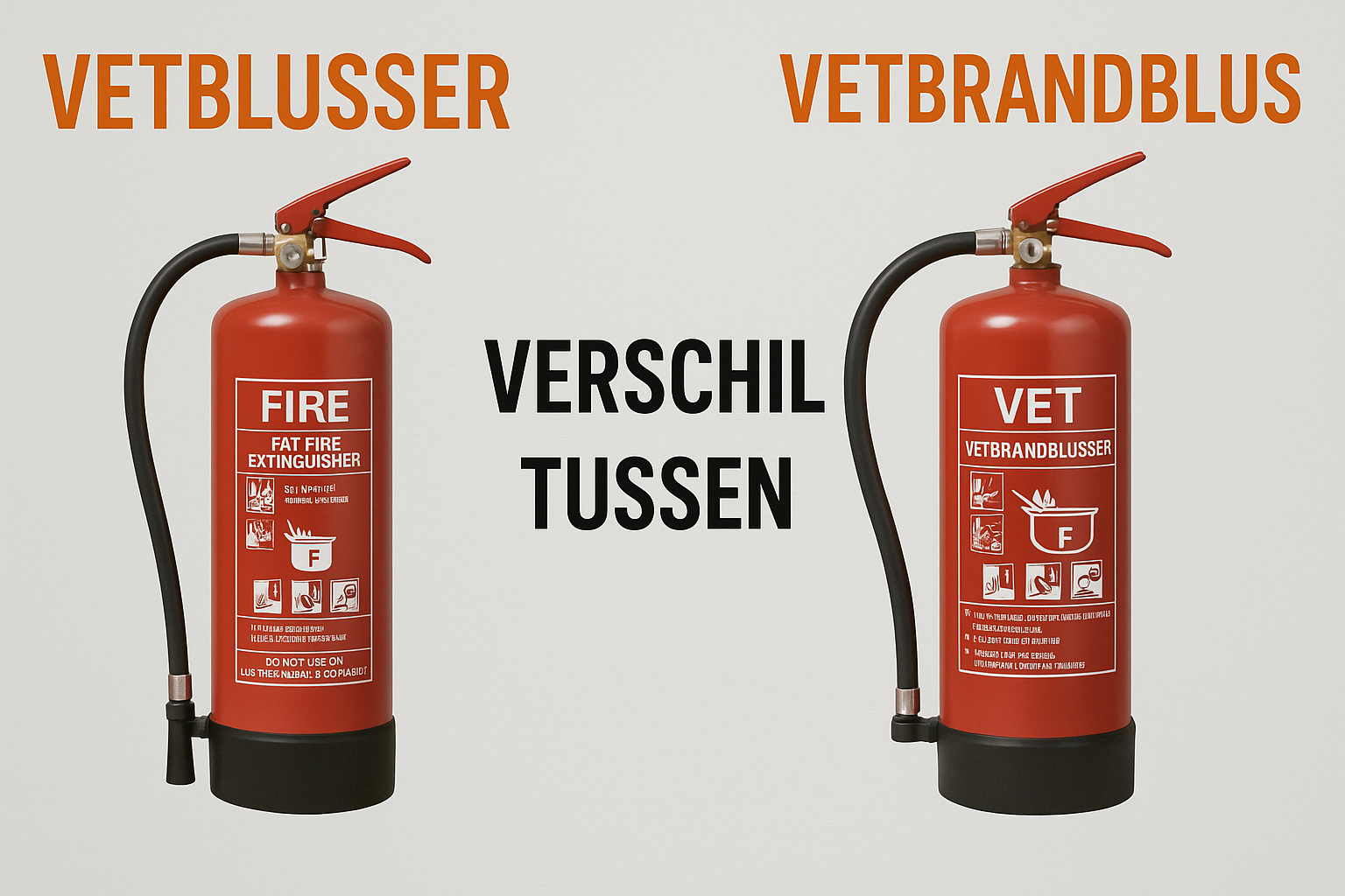 Het verschil tussen een vetblusser en een vetbrandblusser