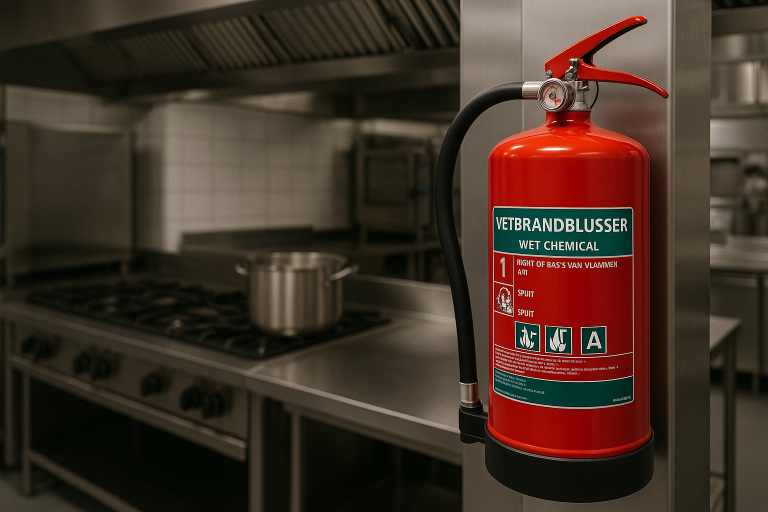 Vetbrandblussers onmisbaar voor een veilige keuken