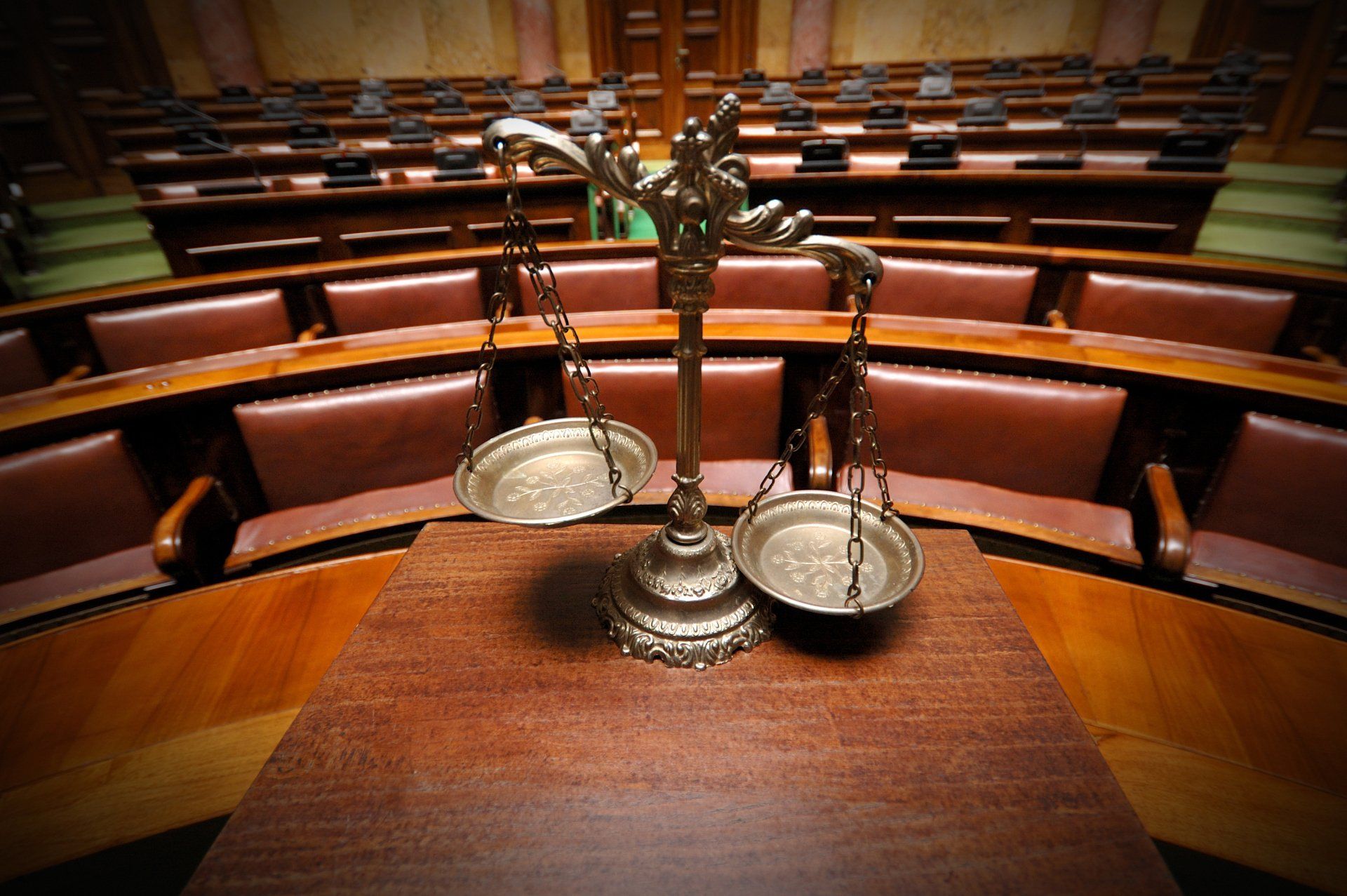 Courtroom With A Scale Of Justice — Hanover, PA — Kalasnik Law Office LLC
