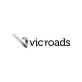VicRoads logo: a stylized white V shape with 