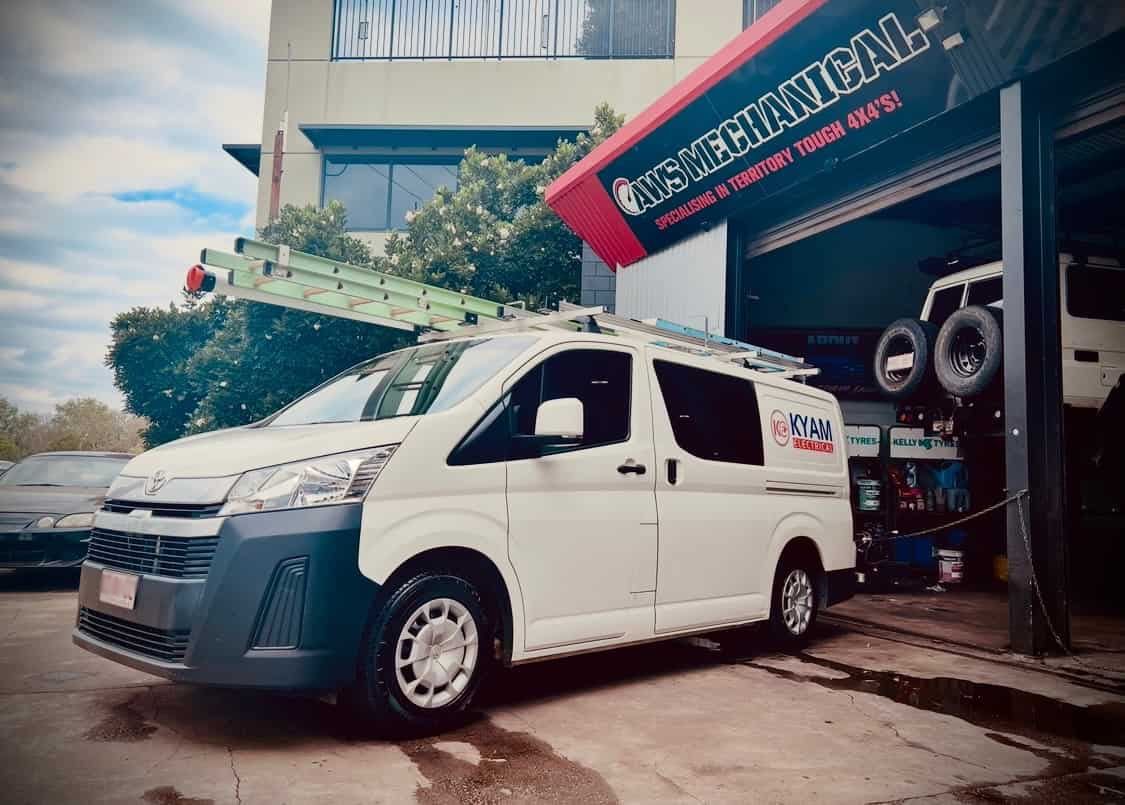 A White Van is Parked in Front of a Building  — AWS Mechanical in Stuart Park, NT