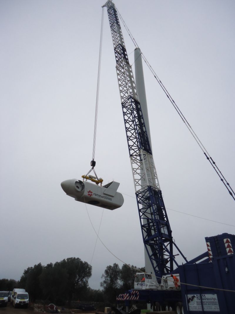 Sollevamento turbina