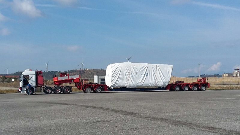 Spostamento pala eolica