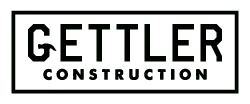 gettler construction logo with black text