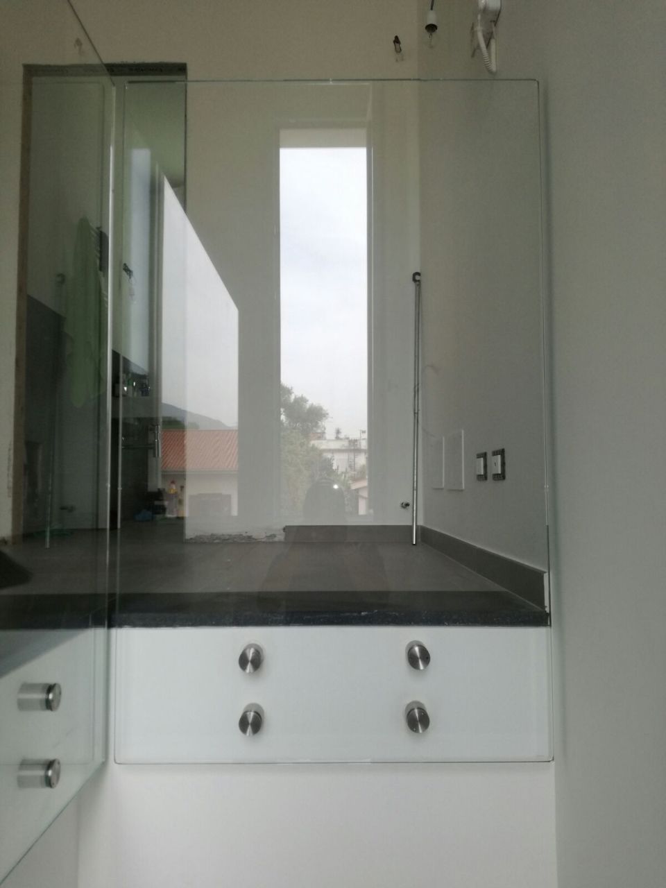 parapetto in cristallo di sicurezza