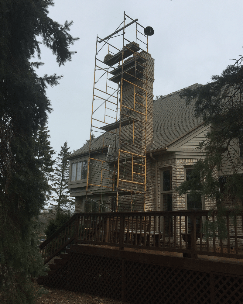 Chimney Under Construction - Taylor, MI - Best Chimney Company