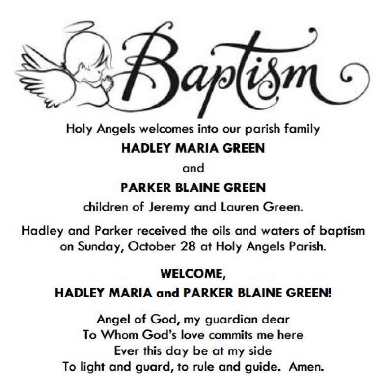 HADLEY MARIA & PARKER BLAINE GREEN