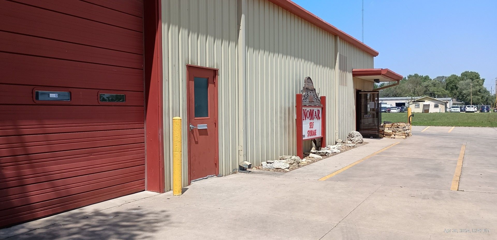 Entrance to Nomar Self Storage Market Street location in Wichita, KS
