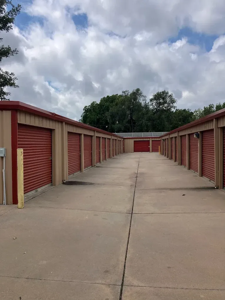 Storage unit doors at Nomar Self Storage on Market Street in Wichita, KS