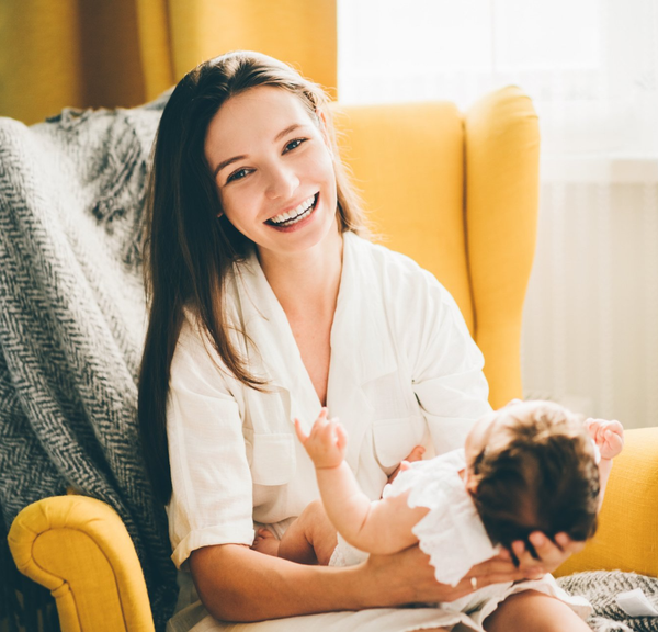 woman with newborn