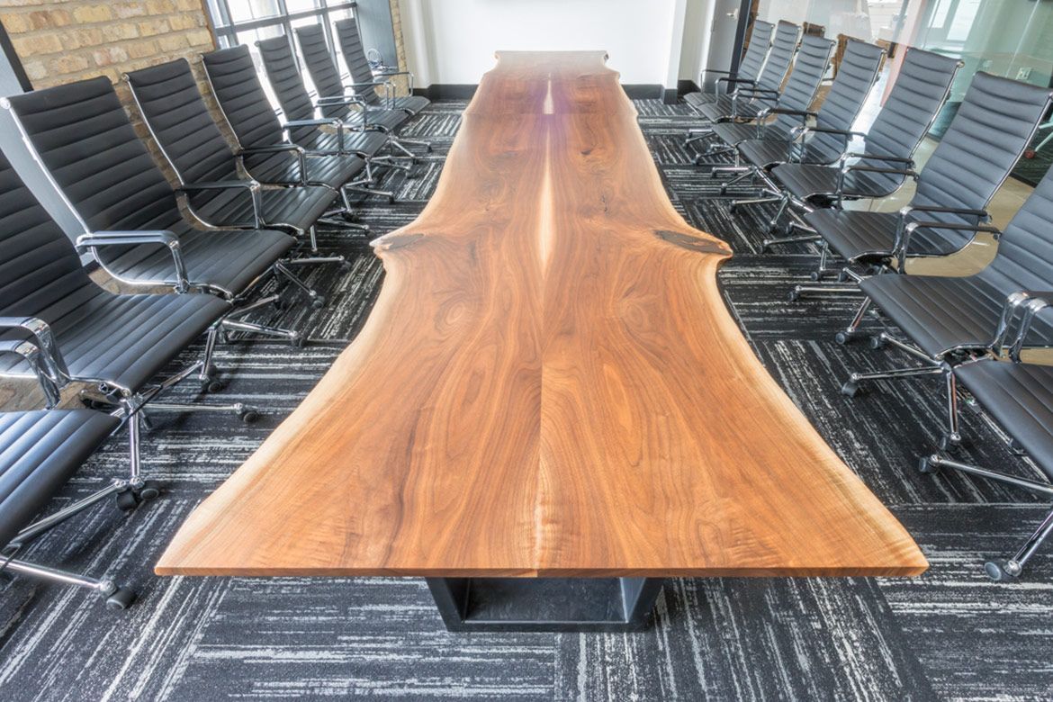 Custom Live Edge Conference Table & Office Furniture