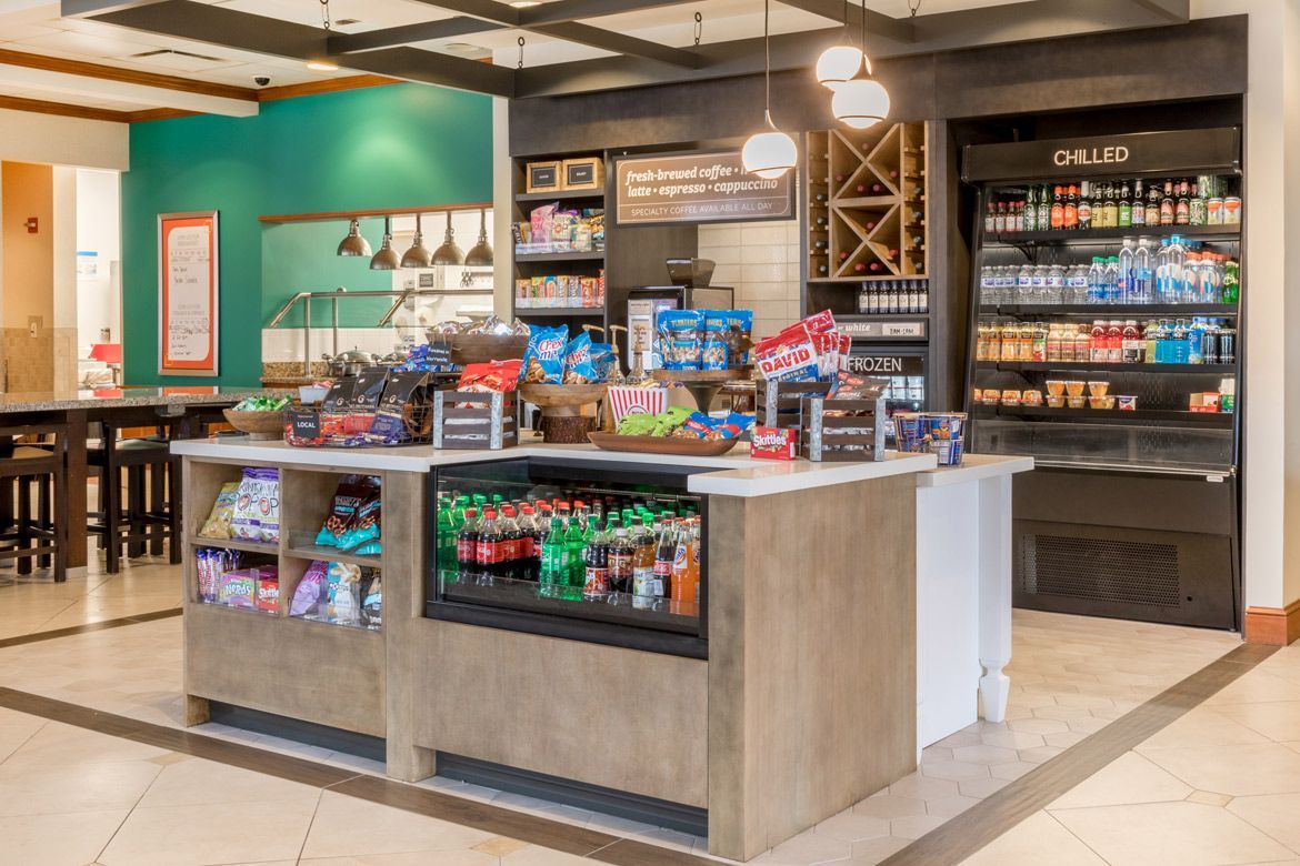 Custom Built Wooden Hotel Breakfast Bar in Chicago