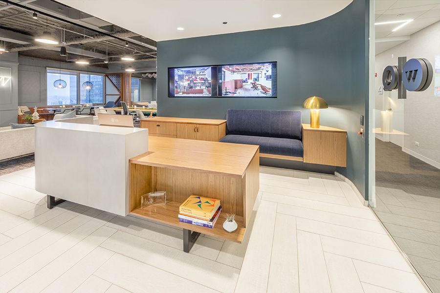 Custom Built Desk and Credenza for Whitney Architects