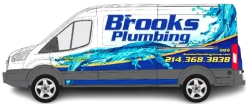 White plumbing service van with 