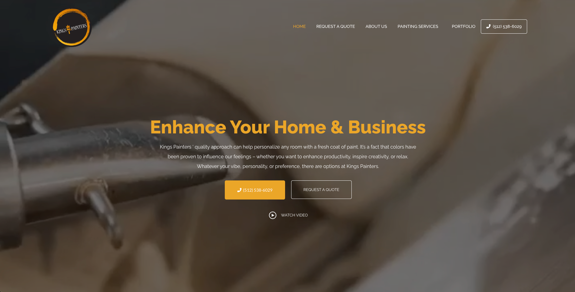 A screenshot of a website that says `` enhance your home and business ''.