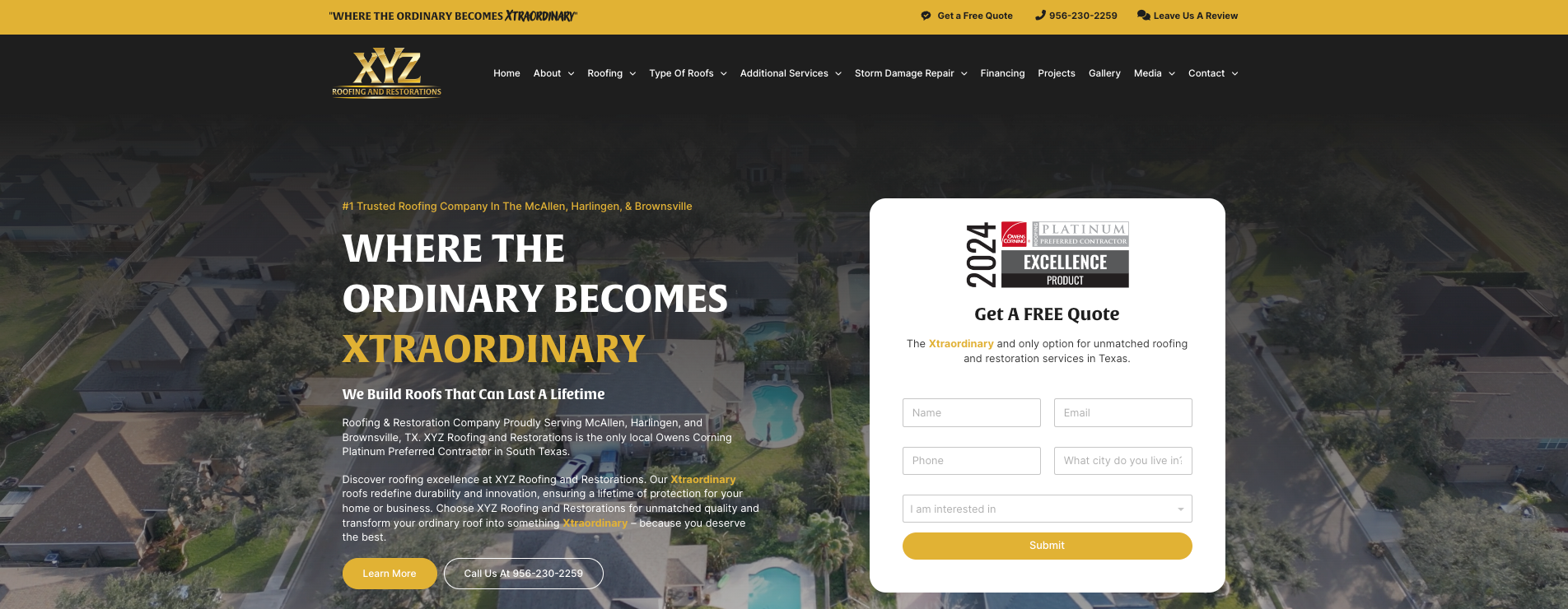 A screenshot of a website that says `` where the ordinary becomes extraordinary ''.