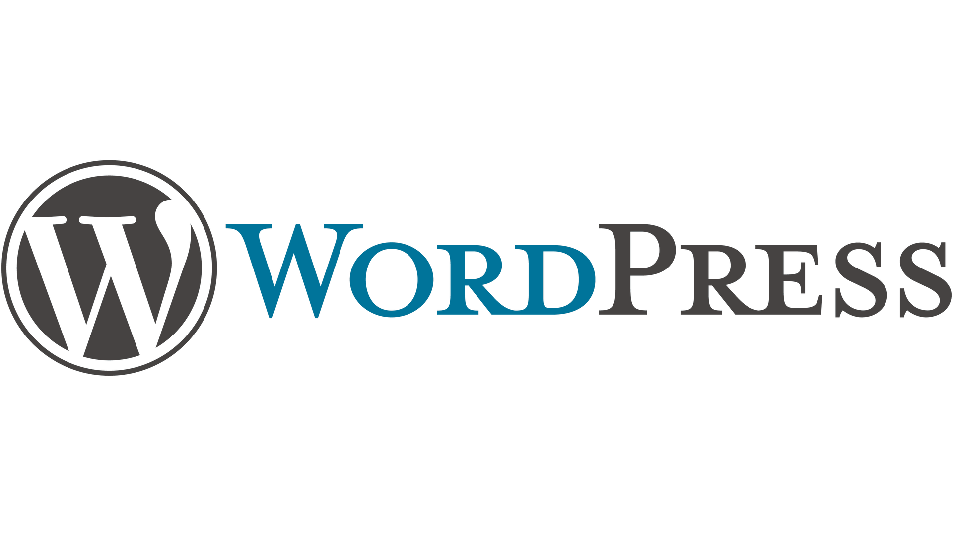 The wordpress logo is shown on a white background.