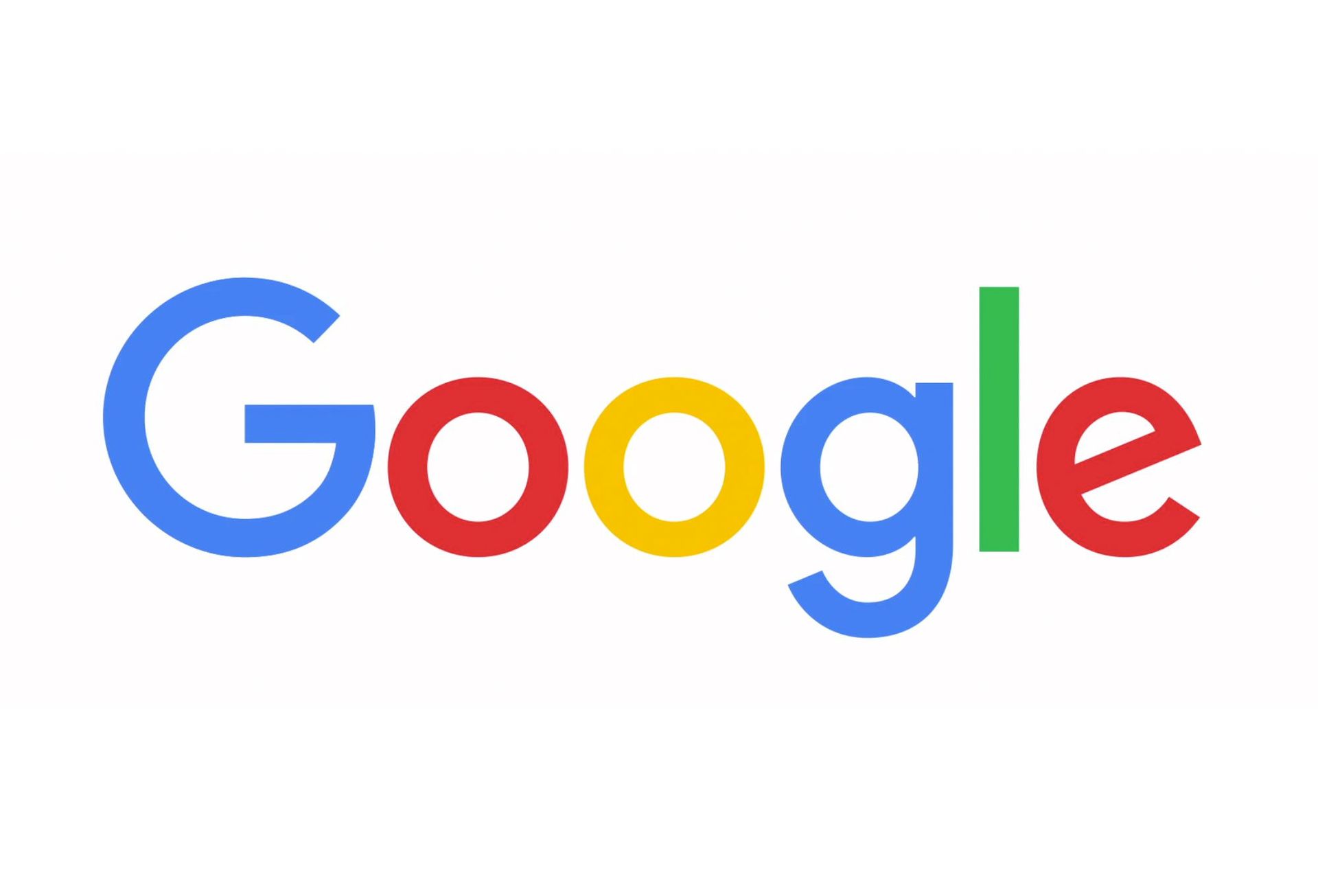 The google logo is a rainbow of colors on a white background.