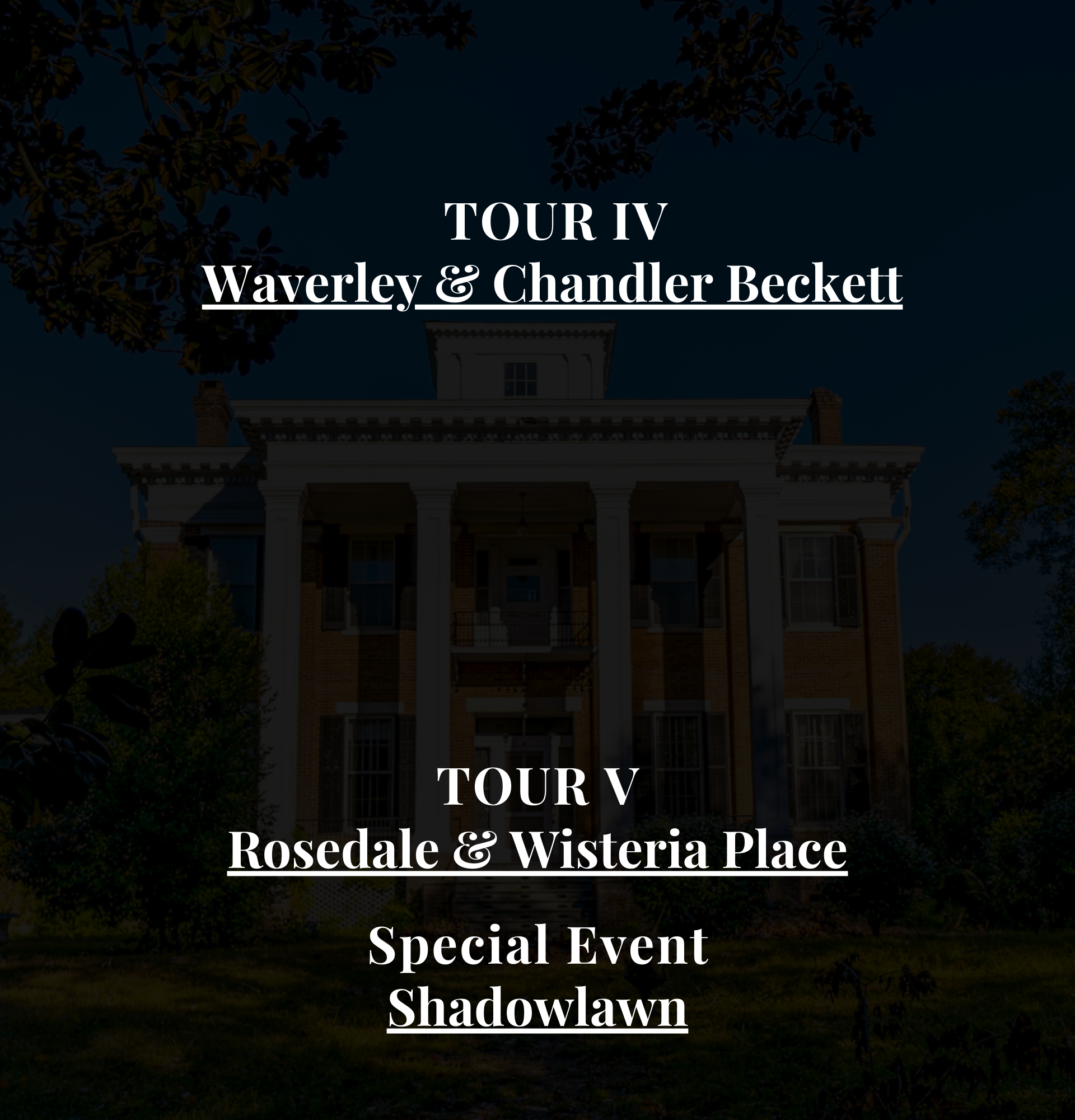 A poster for tour iv waverley & chandler beckett