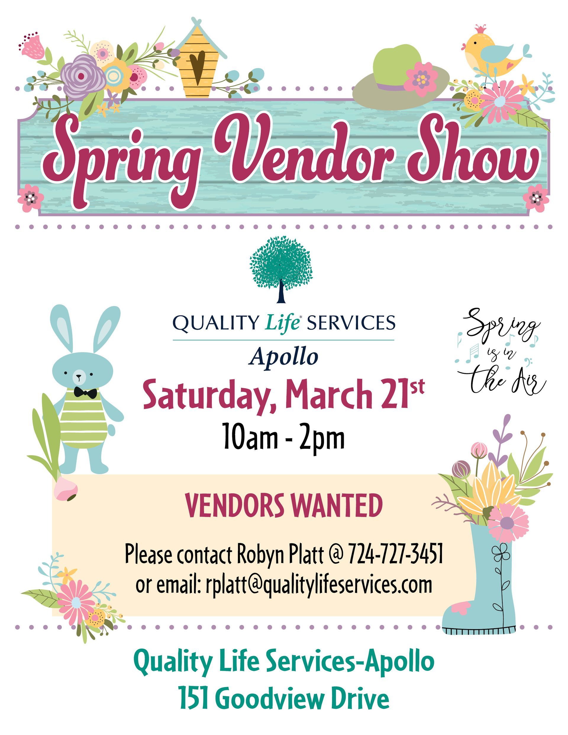 Spring vendor fair flyer