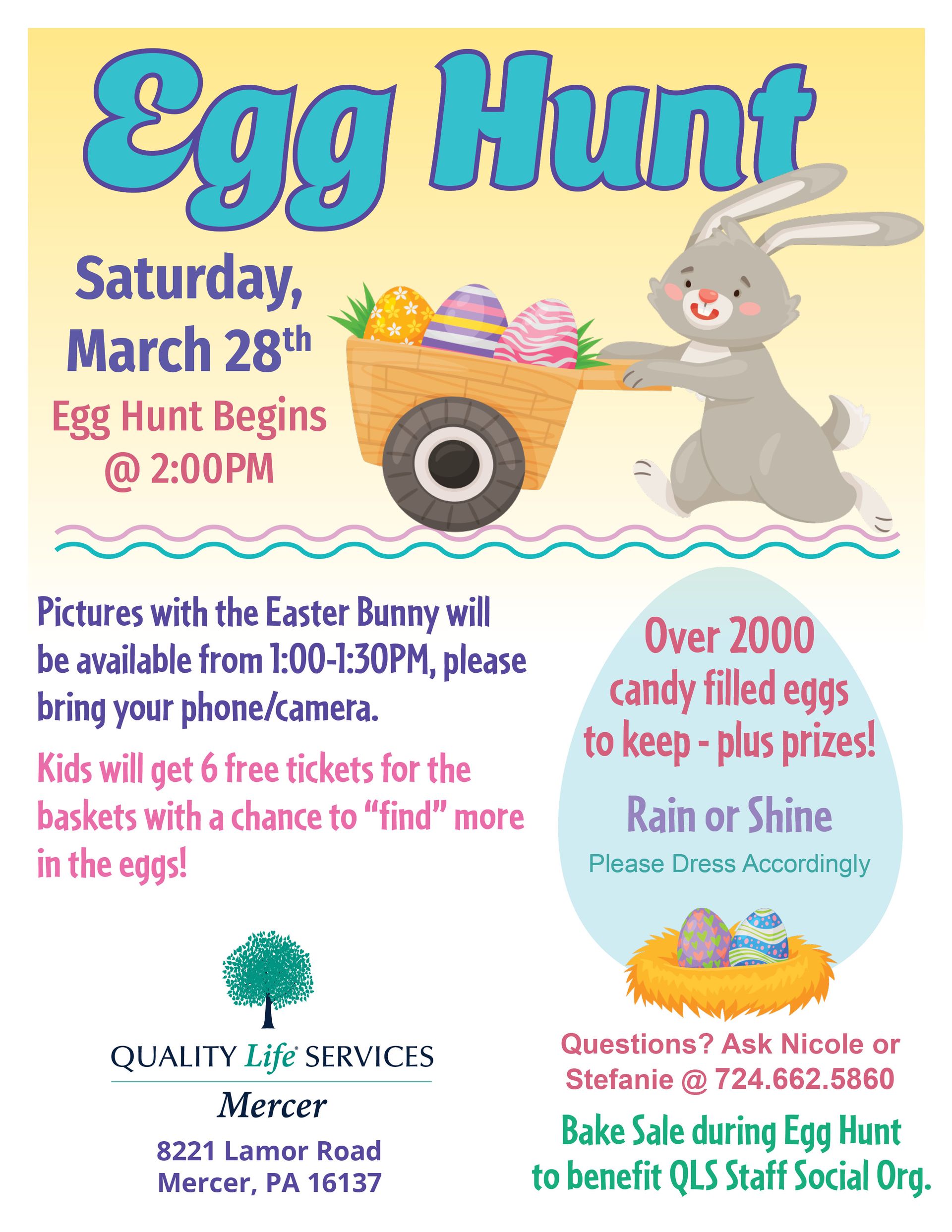 Sugar Creek Easter Egg Hunt banner