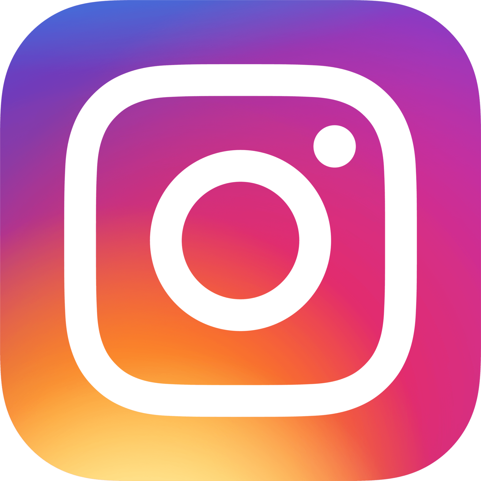 The instagram logo is a square with a camera inside of it.