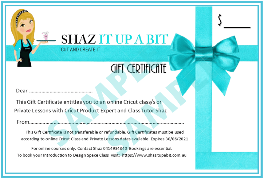 Don't forget your Paypal Receipt to Redeem Your Gift Certificate