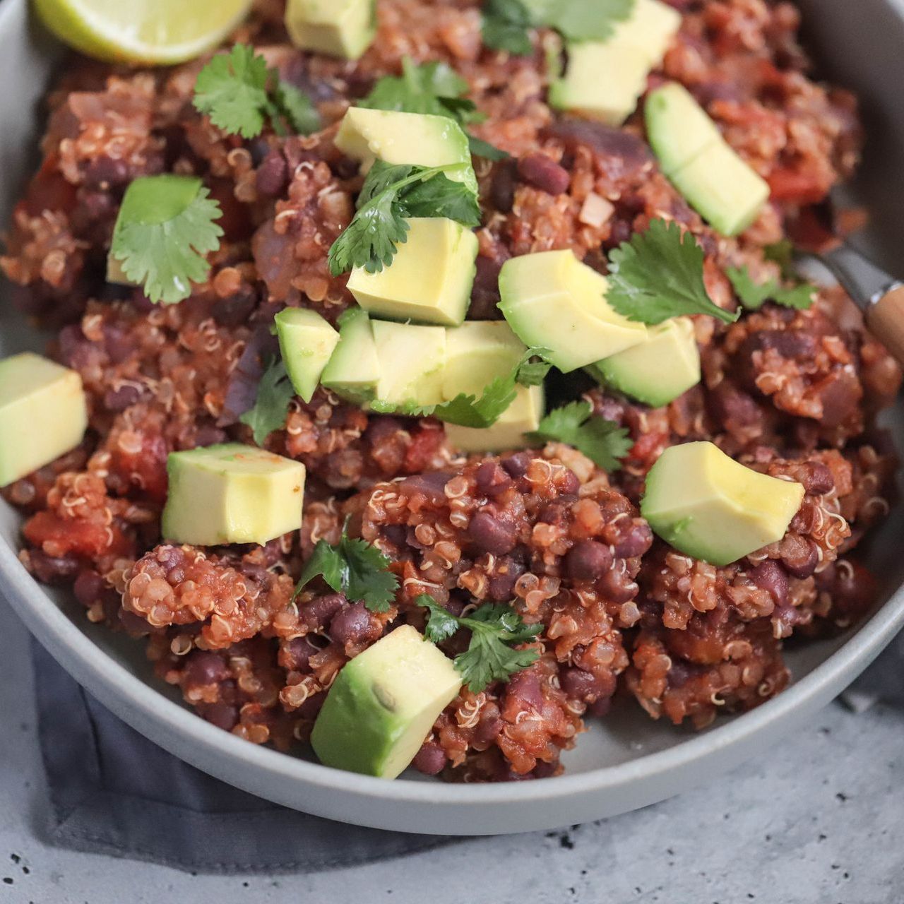 Black Bean quinoa chilli