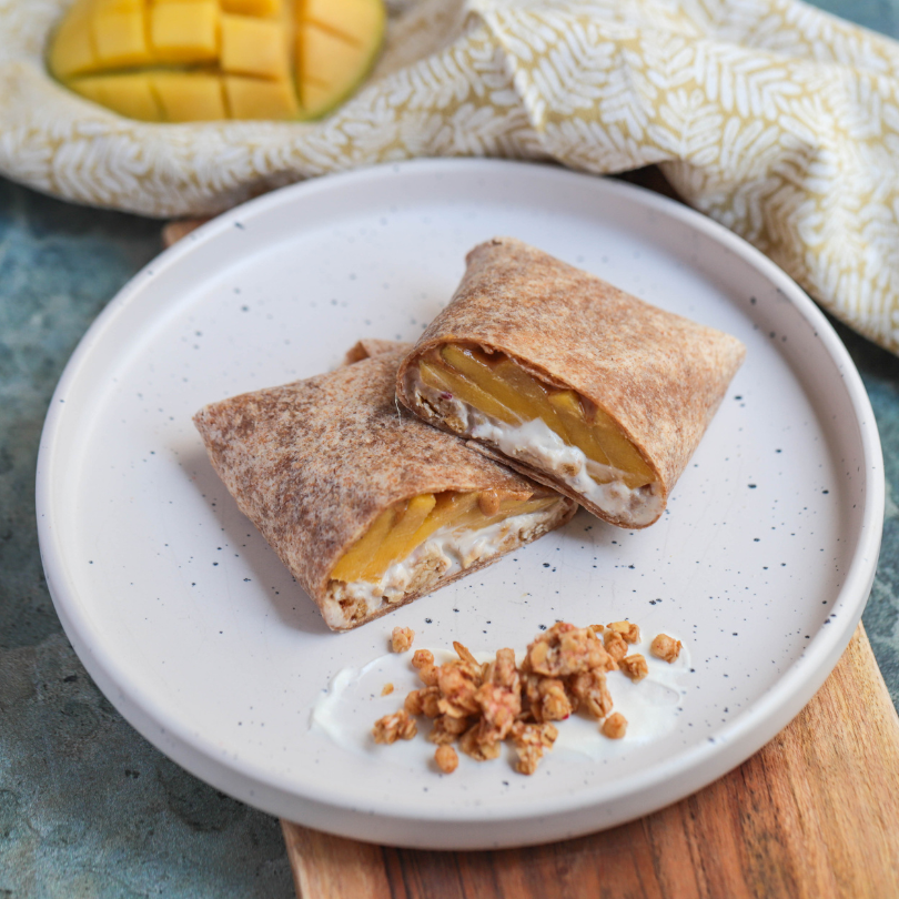 Mango & Peanut Butter Breakfast Wrap