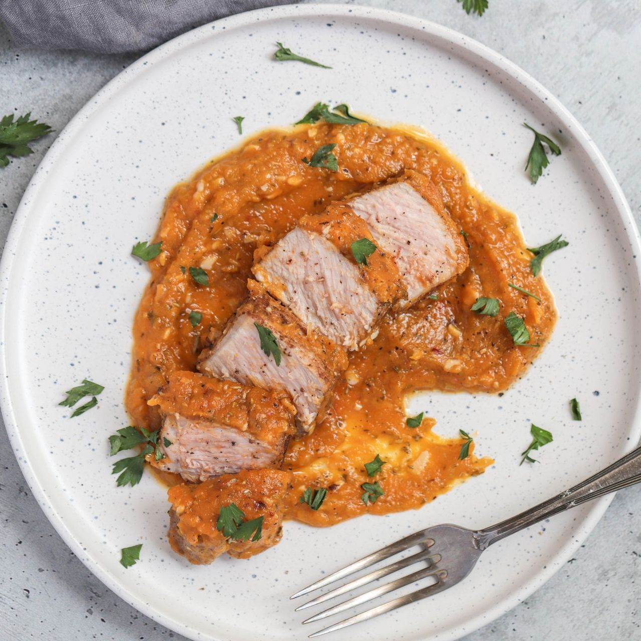 Five Spice Pork Chops & Pumpkin Sauce