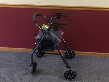 Walker wheeled equiptment with basket side view located in Tinley Park, IL - Vandenberg Med-Tech Equipment, Inc