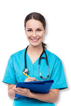Nurse writing on clipboard - Med-Tech Equipment Services in Tinley Park, IL