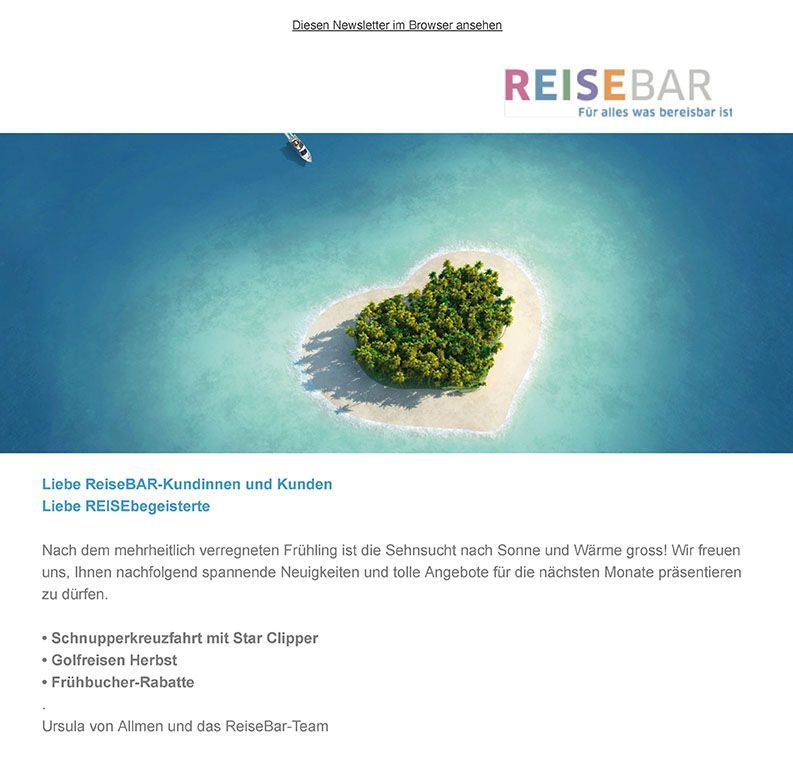 ReiseBar Newsletter